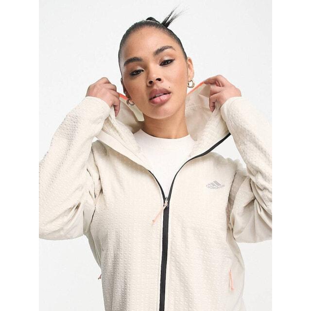 

Белая куртка на молнии adidas Running X-City