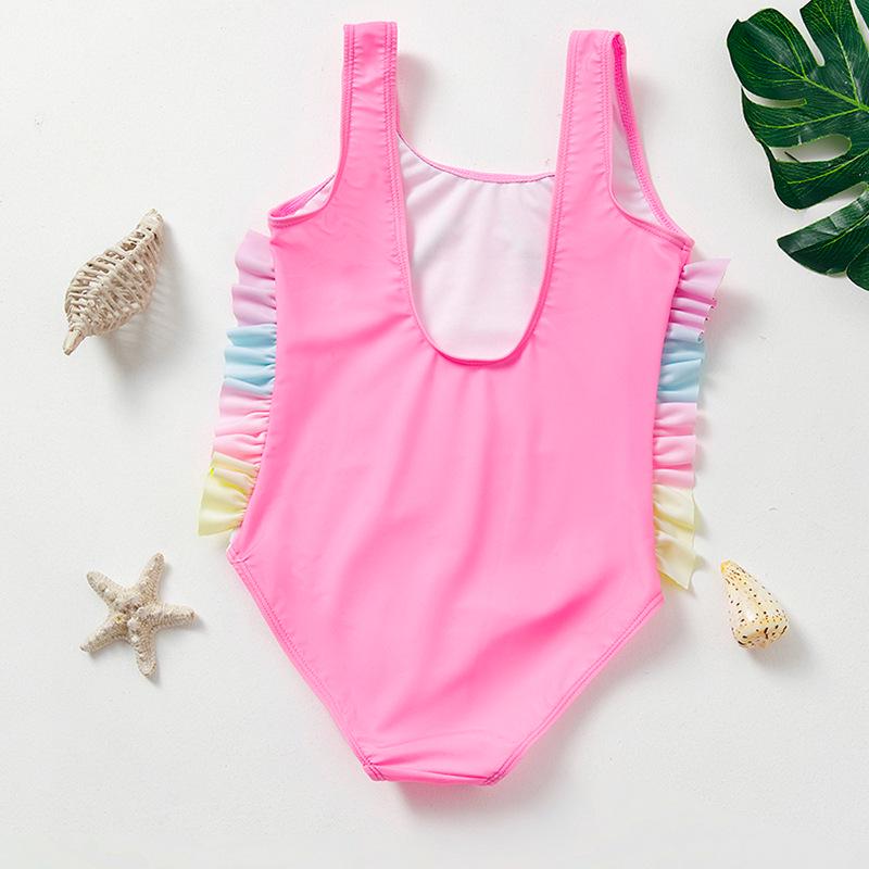 Children's Unicorn Ruffled One-Piece Swimsuit for Girls