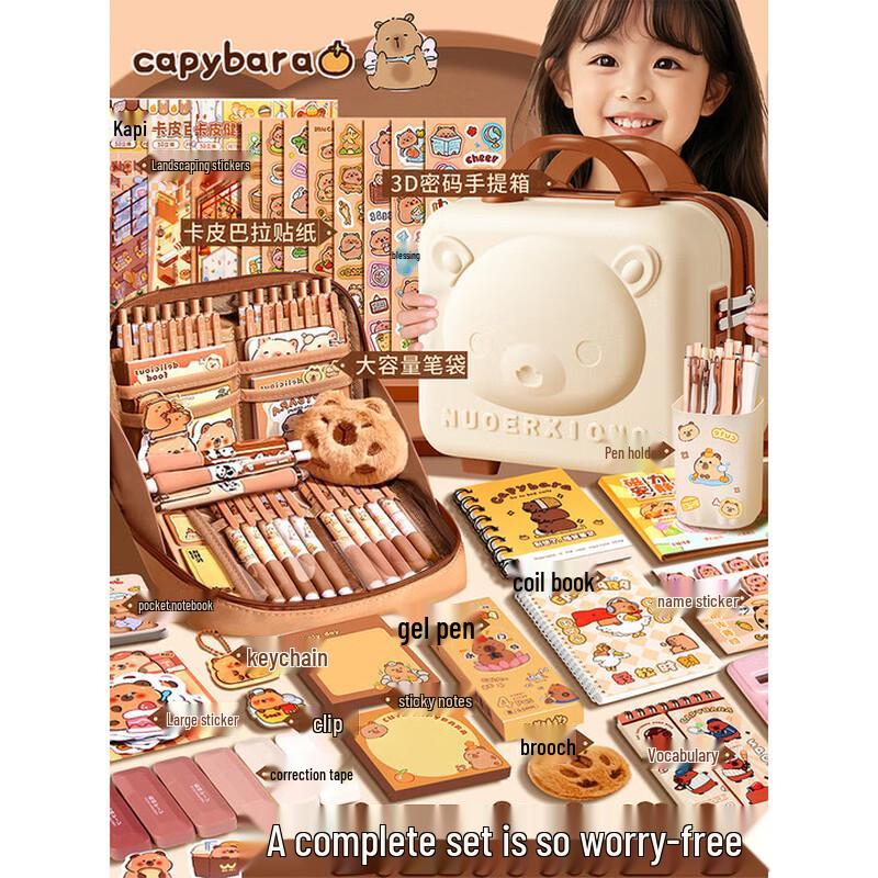 Capybara Themed Kids Stationery Gift Set