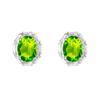 S925 sterling silver stud earrings necklace ring set with natural crystal stone brushed craftsmanship light luxury section high-rise jewelry set