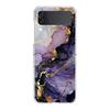 Transparent Phone Case For Samsung Galaxy Z Flip 3 4 5 6 7 Hard Folding PC Z Flip3 Flip4 Cover Marble Stone