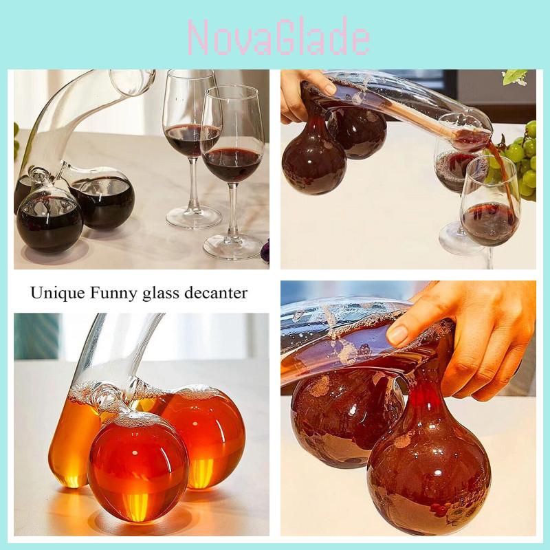 Einzigartige lustige Dekantierkaraffe Kreativer und unterhaltsamer Glas-Weinbelüfter