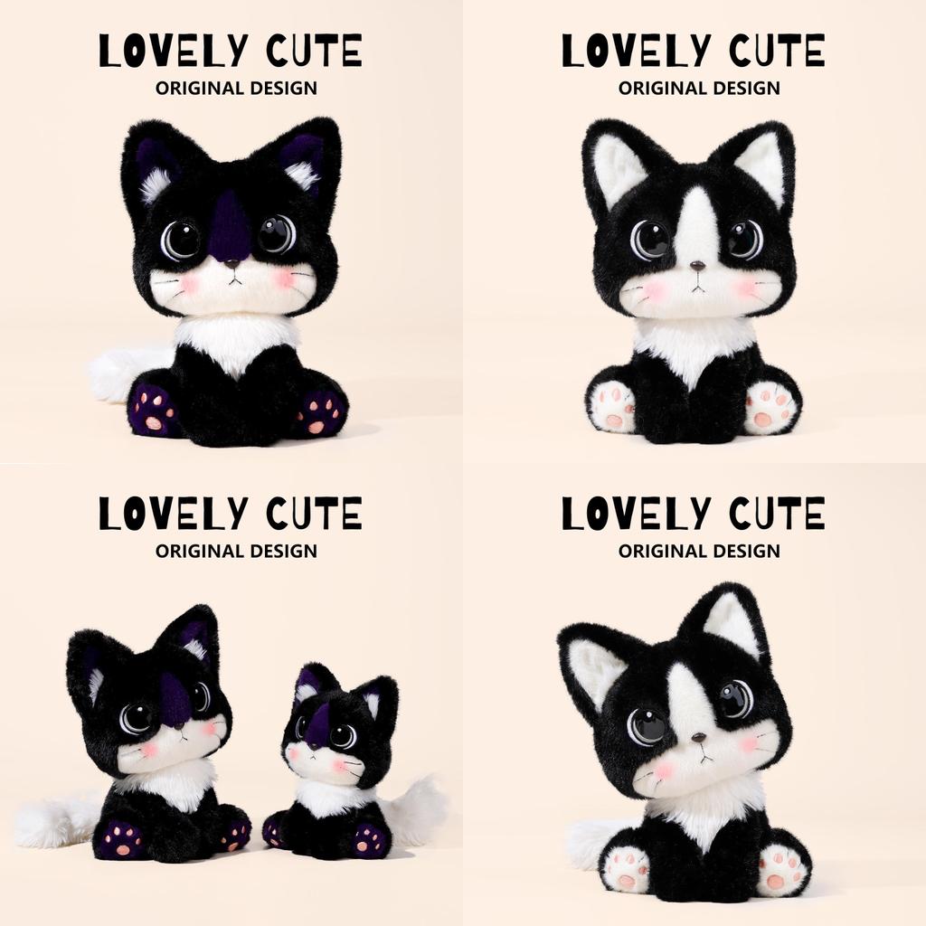 Cartoon Cat Plush Toy With Soft Short Pile For Kids And Collectors