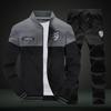 Men's Spring And Autumn Casual Sports Suit Fashion Teen Student Stand Collar Baseball Uniform Men's Two-piece Set