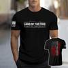 Land Of The Free Letter Prined T-shirt For Men 2025 Trendy Casual Men's O-Neck Short Sleeve Clothing Breathable Sports T Shirt