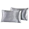 2Pcs Silk Satin Pillow Case Bedding Pillowcase Smooth Home with Envelope Closure Twin/Queen/King Size