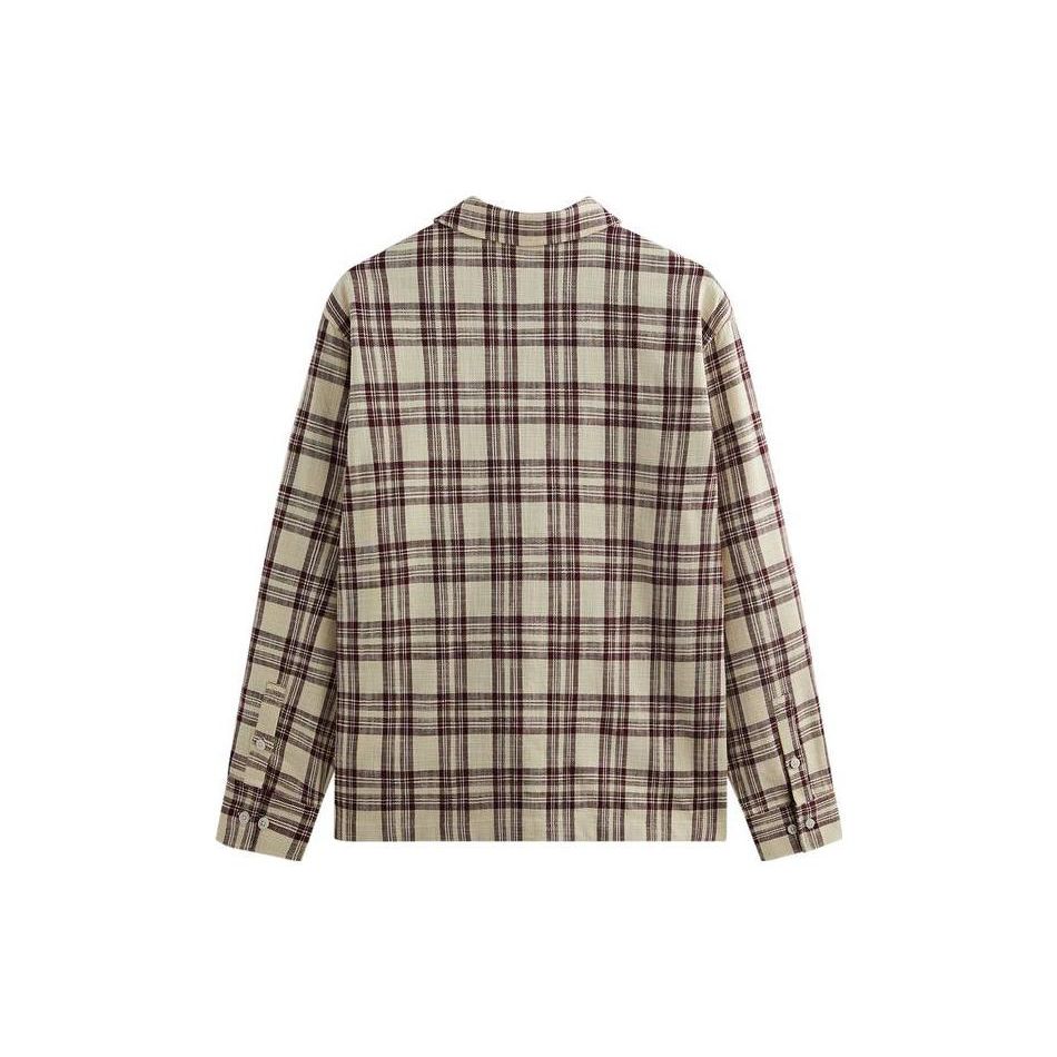 Kith Long-Sleeve Boxy Collared Overshirt Magma Men Tops Multi-Color KHM031118-601