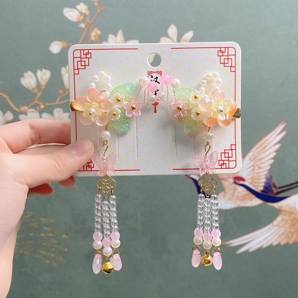 Children's Hanfu Hair Clip Ancient Hair Clip Step Shake Super Fairy Ancient Hair Clip Little Girl Fringe Chinese Style Hair Clip