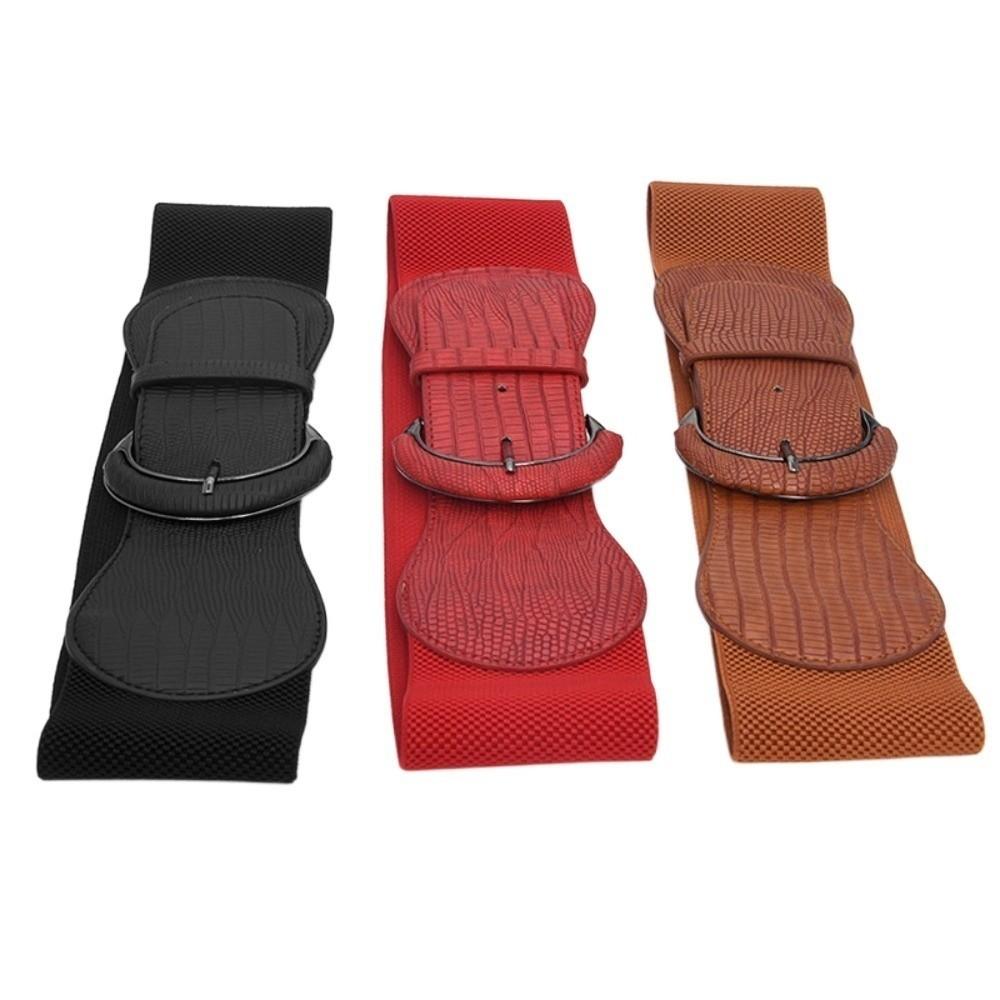 Trendy Design PU Wide Belts Bright Color Pin Buckle Belt Fashion Belt  Women's Wear
