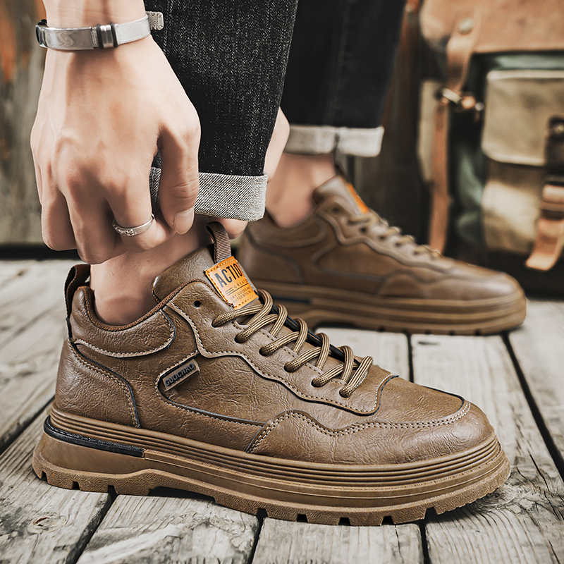 Height Increasing High Platform Boot Man Walking Breathable Men's Shoes Brown Men's Sneakers Sport Global Brands Funky