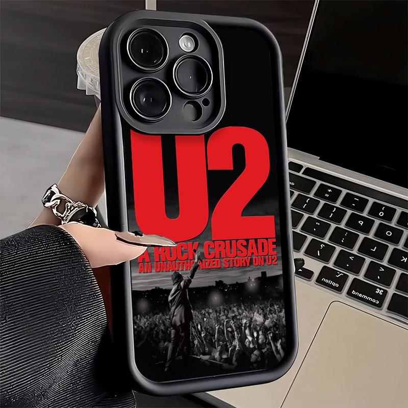 Phone Case for iPhone 17 Air 16E 15 16 Pro Max U-U2 Rock Band Cover 14 Plus 13 12 Mini Soft Shell Silicone Fundas