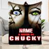 Chucky's Bride: Horror Romance Personalized Name Blanket Cozy Personalized Blanket Ultra-Soft Versatile for Living Room Office Chair Livingroom