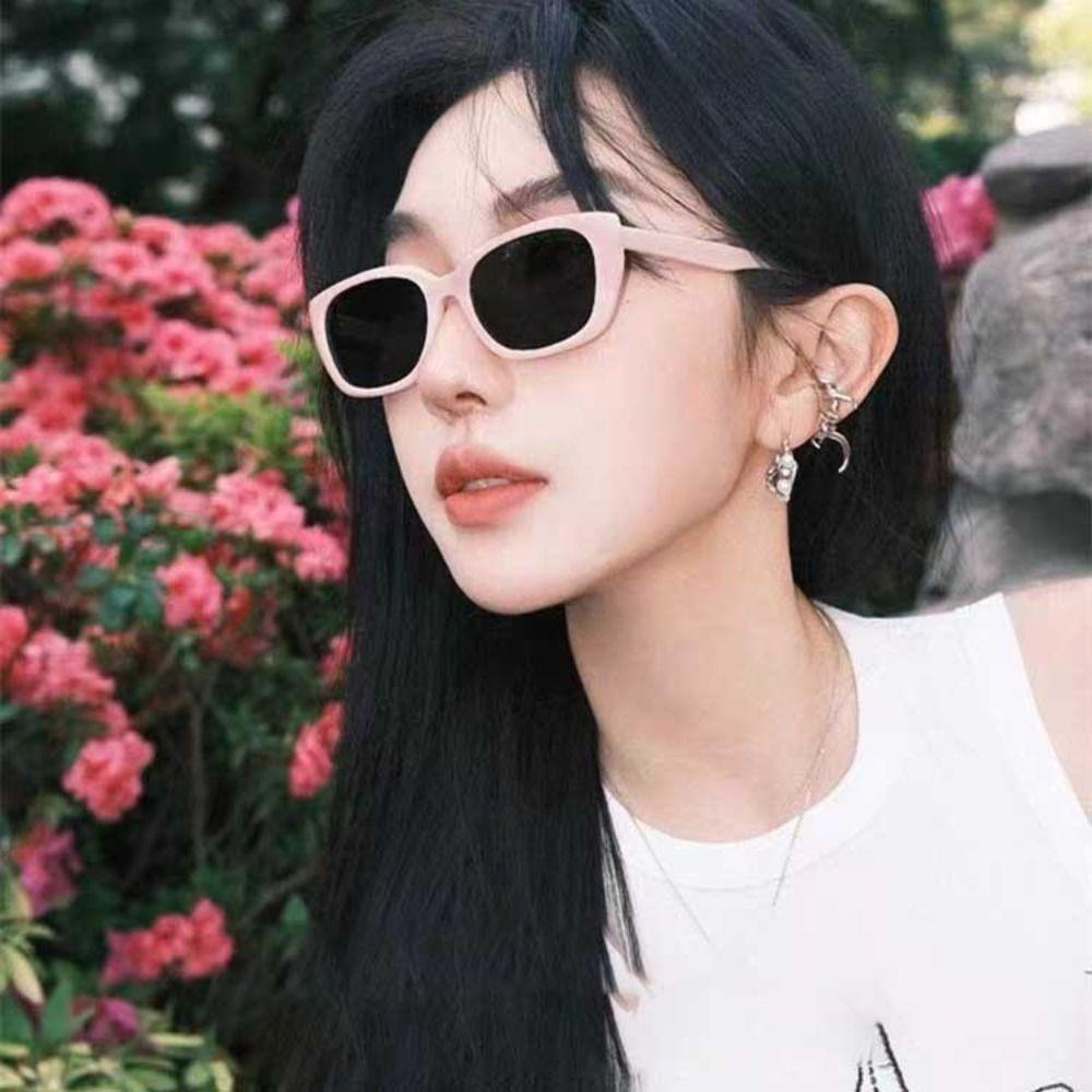 Square Frame Sunglasses UV400 Summer Fashion Vintage Cat Eye Sun Glasses Outdoor Travel Beach Sun Shade Eyewear