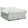 VidaXL Slat Bed Base and Mattress Light Grey 180x200cm Velvet 3286390