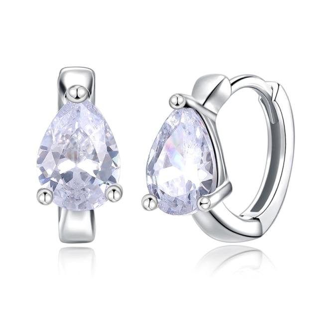 

100 % Women Tone Luxurious Diamond Stud Earrings Bridal Gathering Wedding Occasion Engagement Female Earrings Fine Jewelry Present