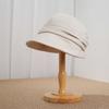 Small octagonal bucket hat for women, warm in autumn and winter, plain face mask, elegant and versatile sun hat