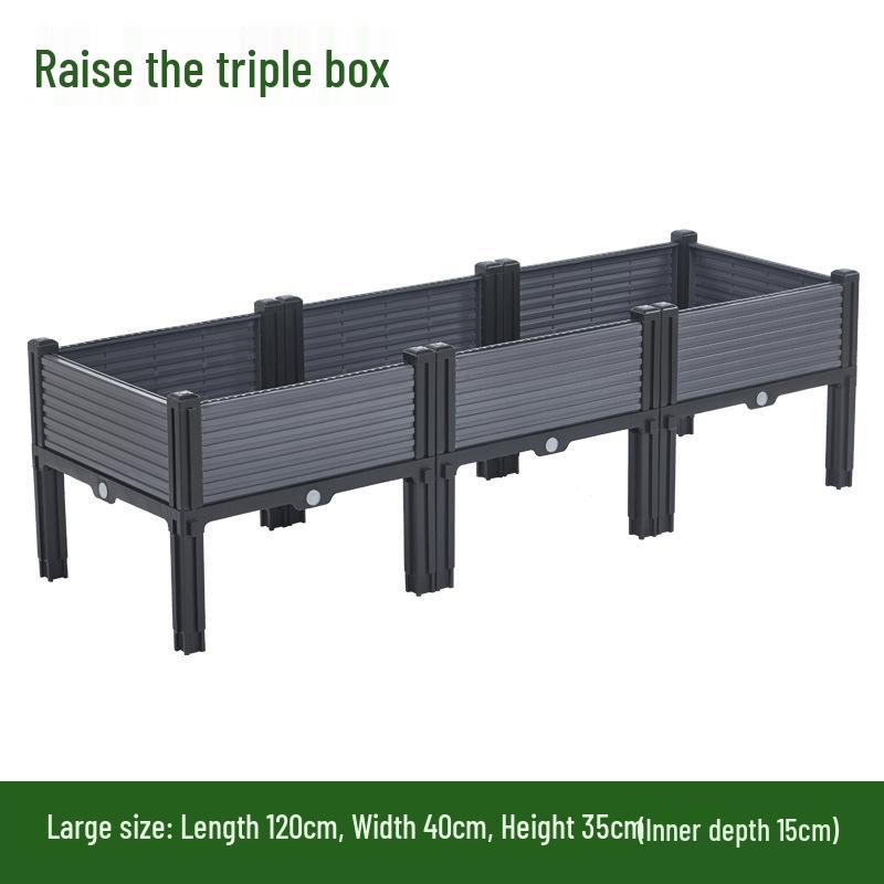 Extra-Large Plastic Balcony & Rooftop Planting Box for Vegetables & Flowers