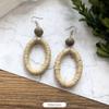 Vintage Mori Grass and Rattan Woven Handmade Earrings Bohemian Vacation Style Stud Earrings Female Ethnic Style Summer Ear Jewelry