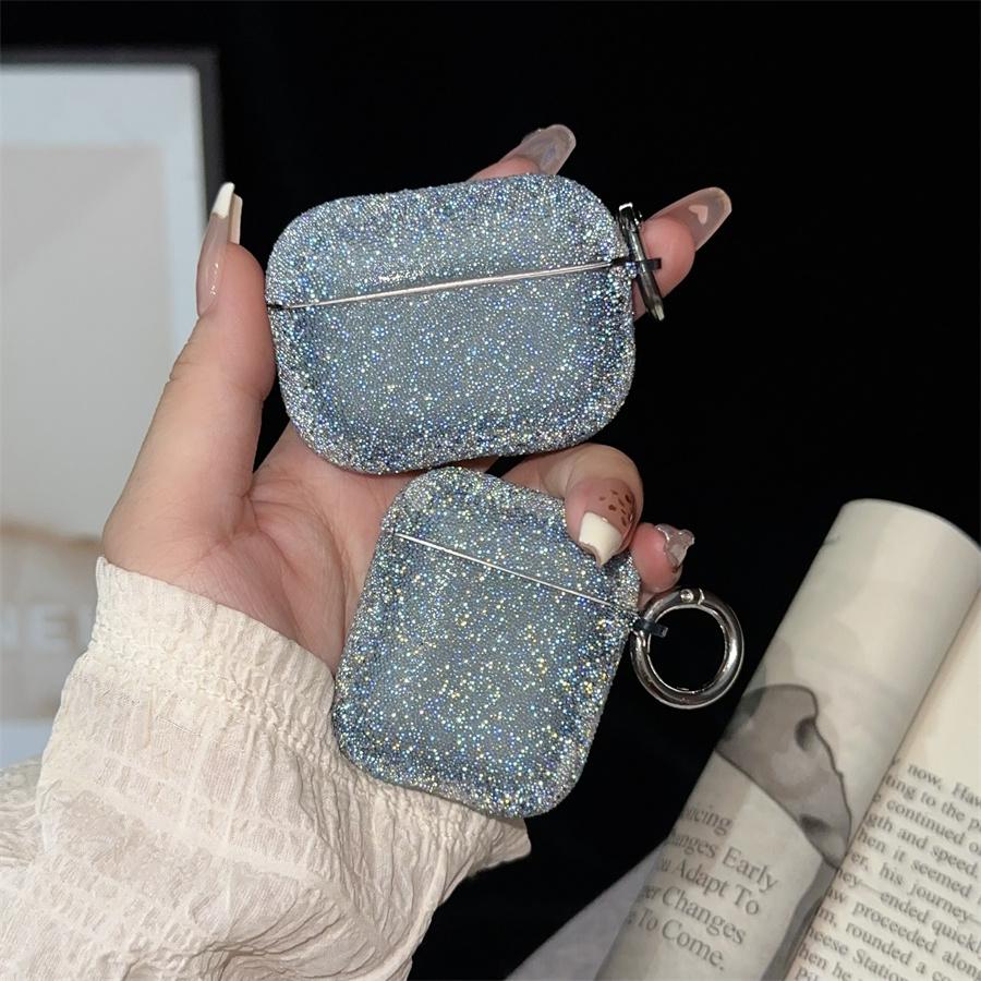For Airpods Pro 3/Pro 2/Pro/4/3/2 Glitter Rhinestone Case Bling Matte Protective Funda Airpods Bluetooth Earphone Bag