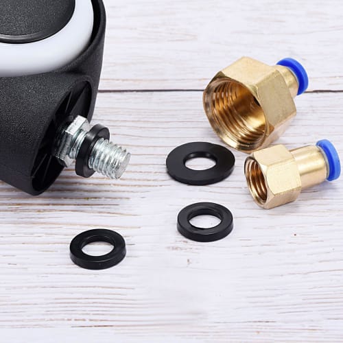 PATIKIL M6 Rubber Flat Washers, 20pcs, 6mm Inner Diameter, 13mm Outer Diameter, 1.6mm Thick, Sealing Spacer Gasket Ring for Faucet Pipes, Water Hose F