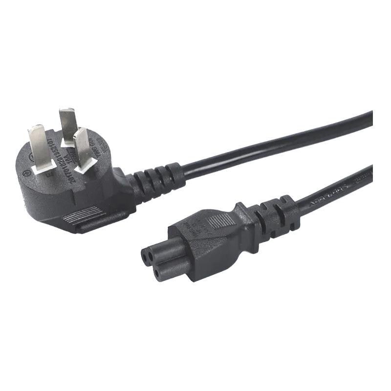 3C Certified Plum Blossom 3-Pin Power Cord, Pure Copper, 1.5 Meter for Laptop/Monitor National standard three-pin plum blossom tail