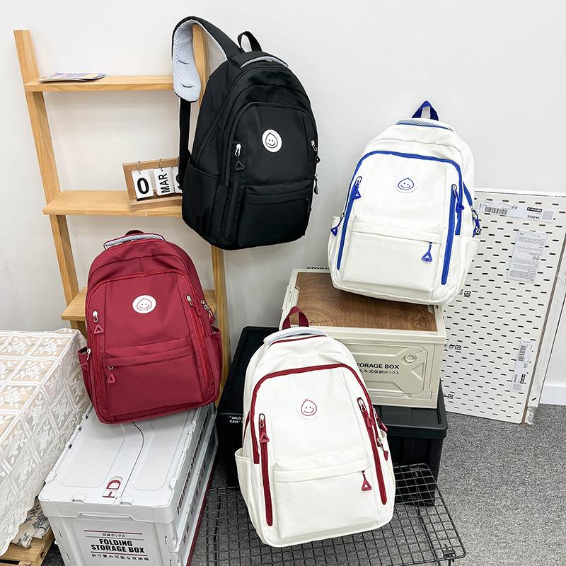 Junior High School Student Schoolbag New Printed Backpack Women's Simple Large-capacity Backpack Burden Reduction Leisure Travel Bag