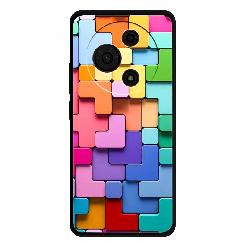 Für TCL 60 SE Hülle T517H Niedliche Cartoon Bunte Weiche TPU Silikon Rückseite für TCL 60 SE Hülle Schwarze Handyhülle Funda TCL60 SE