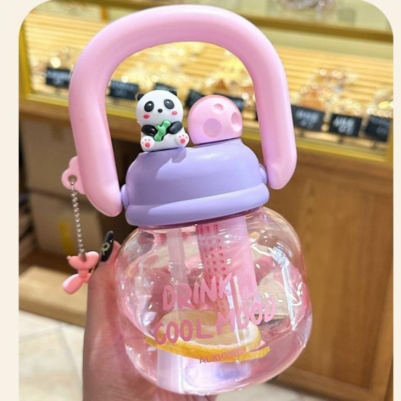 High-value portable sports straw cup, new student cup with tea compartment