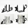 Cute Cat Bookends Metal Thick Book Stoppers Office Desk Shelf Decor Stationery