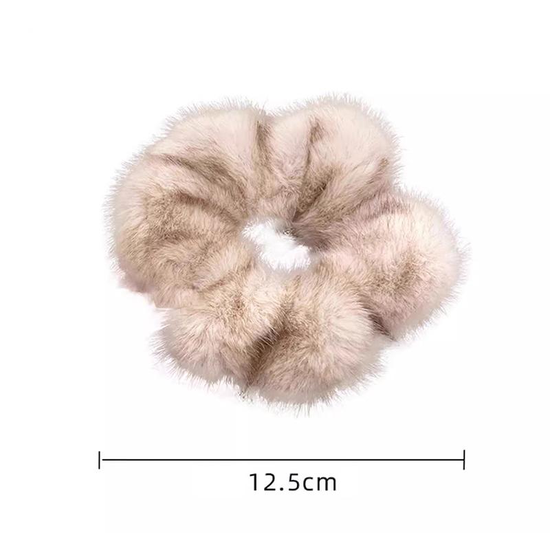 Autumn Winter Versatile Plush Hair Rope For Women Exquisite Simulation Mink Headband Scrunchies  Hair Accessories Gifts