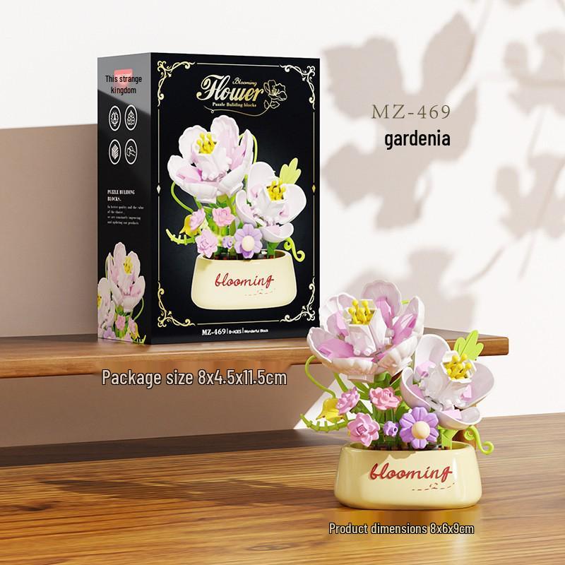 Music Flower Box Compatible Building Blocks Bouquet: Sunflower & Carnation Toy for Children and Teachers