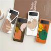 Transparent Phone Case For Samsung Galaxy Z Flip 3 4 5 6 7 Hard Folding PC Z Flip3 Flip4 Cover One Line Art