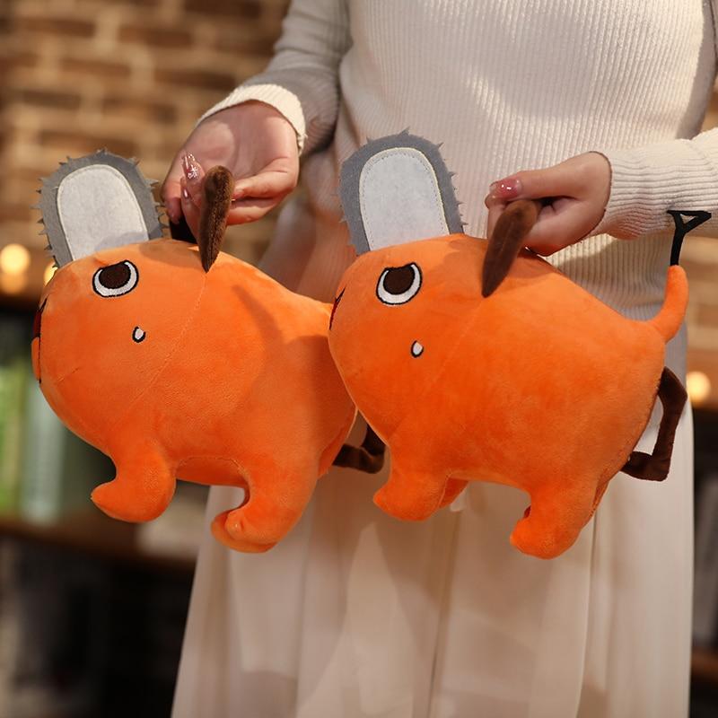 Anime Chainsaw Man Plüschtier Pochita Anhänger Schlüsselanhänger Plüschpuppen Weiches Kissen Sammlung Cosplay Geburtstagsgeschenk für Kinder