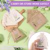 16Pcs Linen Drawstring Bag Portable Breathable Vanilla Spice Bag 10x14 CM Multi-purpose Jewelry Herb Wedding Gift Storage Bags