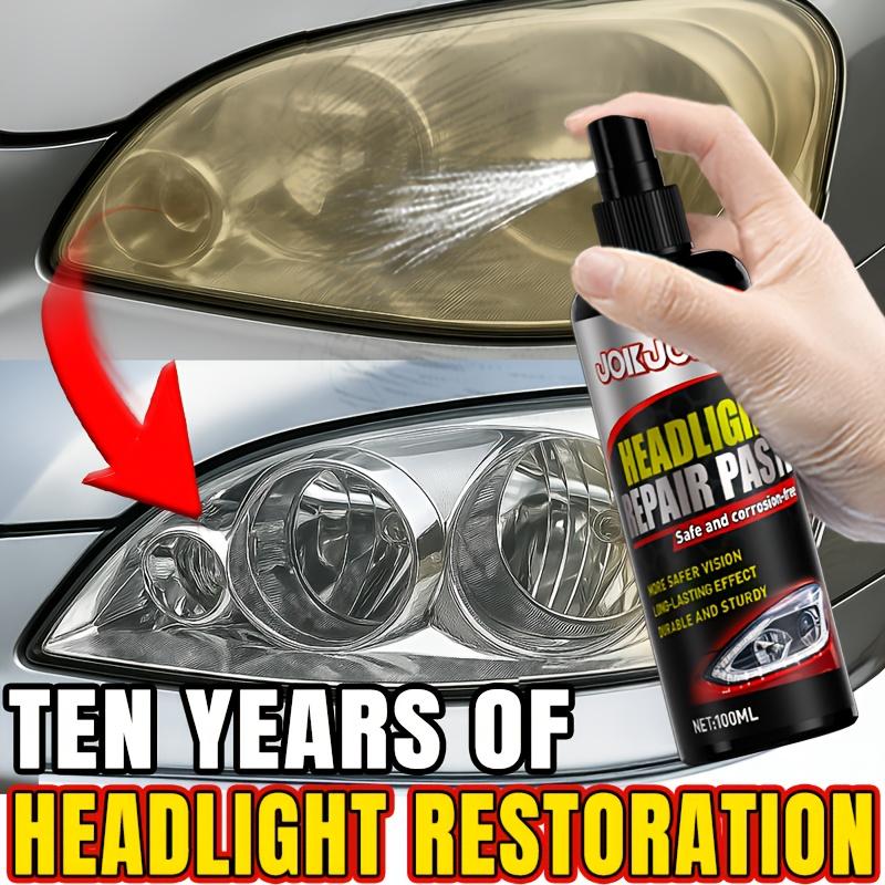 JOKJOK 100ml Ceramic Car Headlight Repair Spray - Advanced Yellowing and Oxidation Remover, Long-lasting Protective Coating
