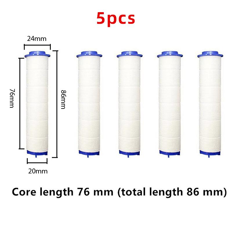 5Pcs Spray Head PP Cotton Filter Cartridge Is Suitable For Most Handheld Shower Bathroom Accessories