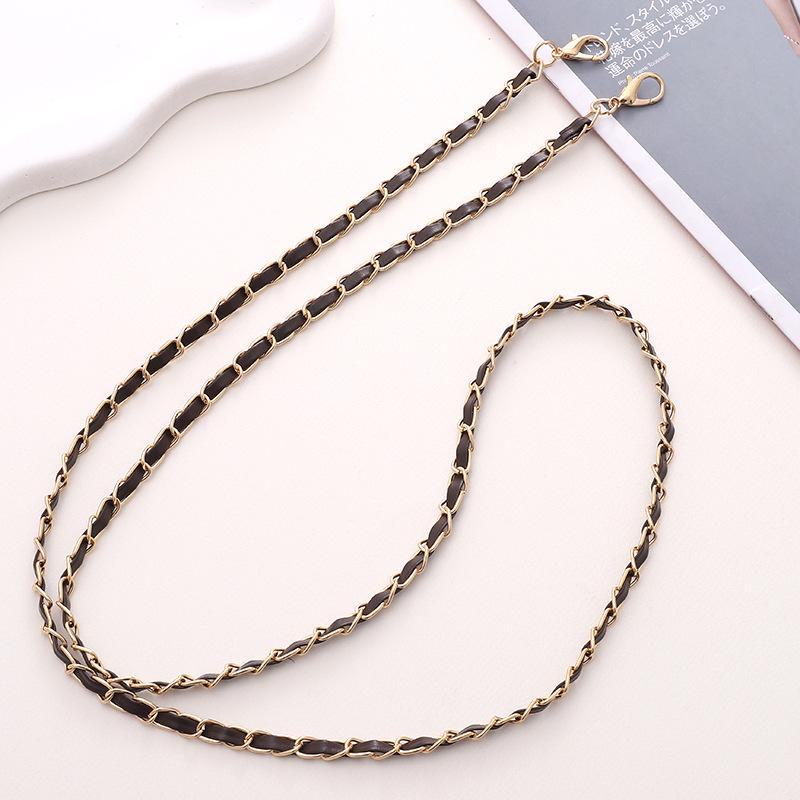 Handmade Leather Crossbody Phone Case with DIY Jewelry Pendant - Small Fragrance Style for Girls