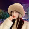 WTEMPO Autumn Winter Down Cotton Hats Women Solid Color Warm Ear Protection Hats with Ropes Casual Versatile Outdoor Hats