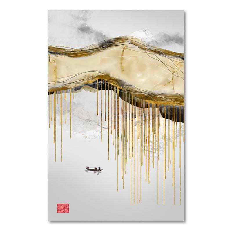Chinese Style Plum Blossom Painting Decoration Poster Red Crowned Crane Giraffe Light Luxury Poster For Corridor Home Decor