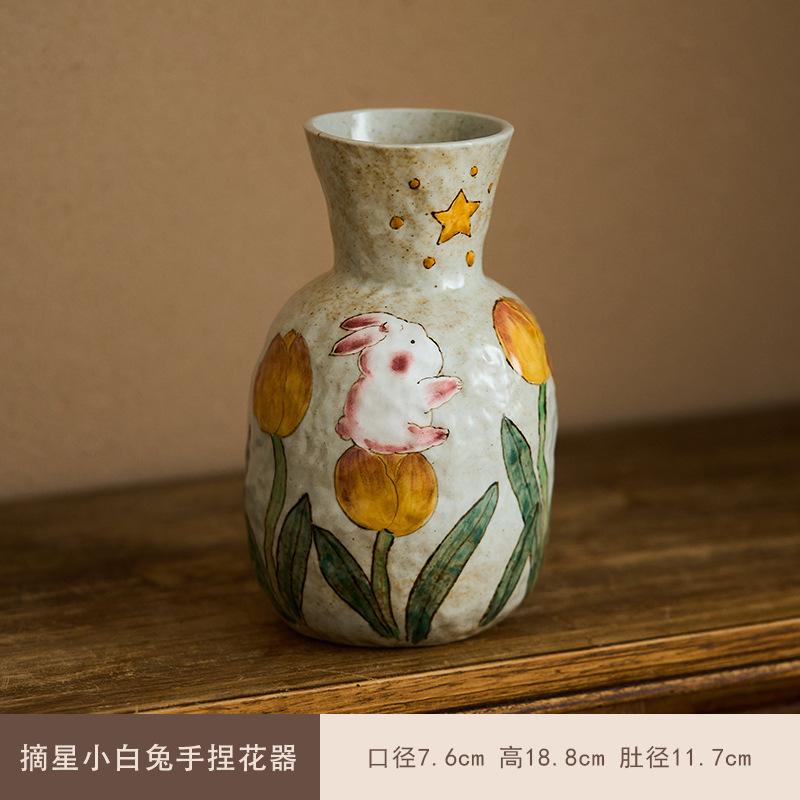 

Chinese-style Retro Hydroponic Flower Arrangement Room Entrance Table Decoration, Earthenware Jar Ornaments Hand-painted Vases