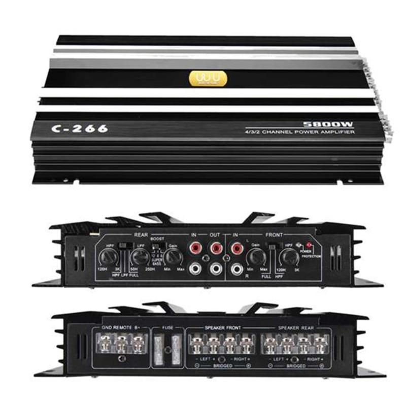 5800W Power AMP RMS Amplifier Car Subwoofer 4 Channel Amplifer High Power Car Bridgeable Amplifier