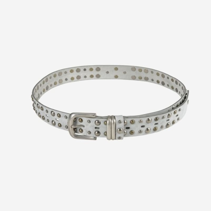 

VACANT ARCHIVE TATE CRACK DOUBLE STUD belt WHITE FREE