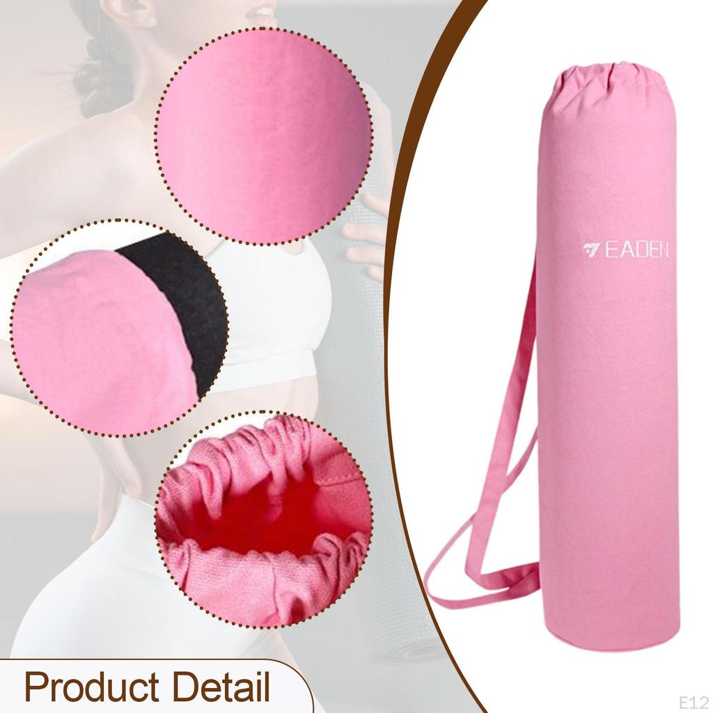 Mat Bag Carrier Multifunctional Gym Pouch Canvas Shoulder Storage Tote for Travel Office