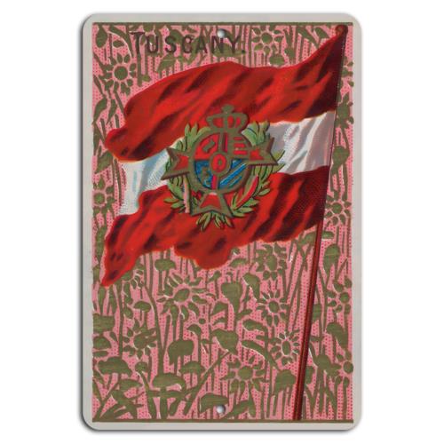 Tuscany Heritage Flag Metal SignAluminum 20x30cm(7.8x11.8inch)