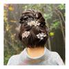 Hair Accessories Pearl Pins Kanzashi 3-Piece Set Gold Luxurious Pearl Design Elegant High-Quality Handmade Alloy Faux Pearl Rhinestone