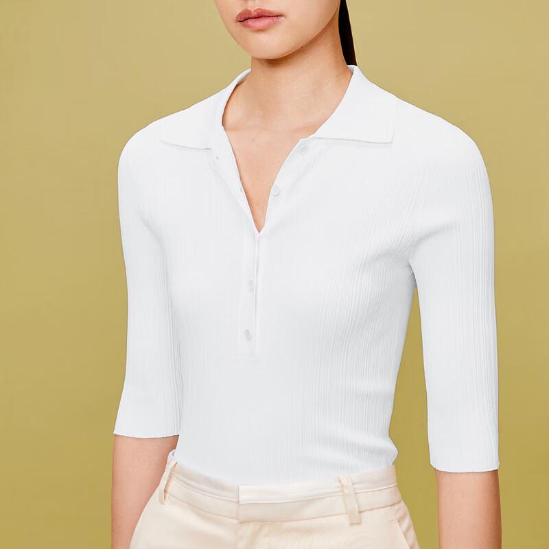 LESS Women's Knit Polo Top