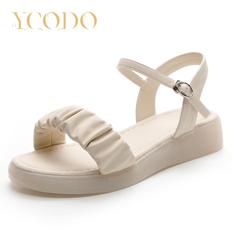 2023 студенческие летние сандалии на плоской подошве из натуральной кожи модные женские сандалии 35 3789₽