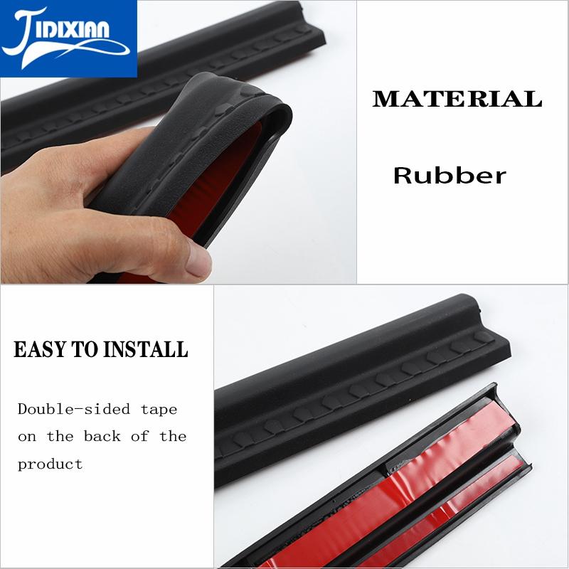 JIDIXIAN Styling Mouldings Rubber Car Door Sill Scuff Plate Entry Guard Trim for Jeep Wrangler TJ 1997-2006