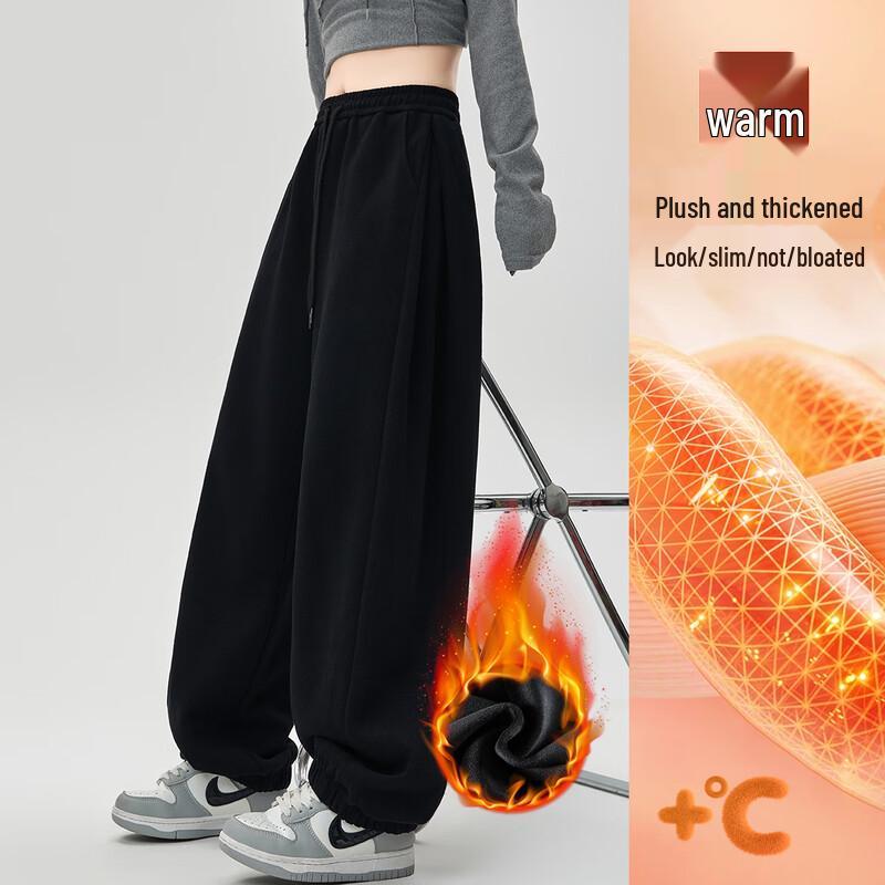 

Женские флисовые зауженные спортивные брюки с высокой посадкой XL