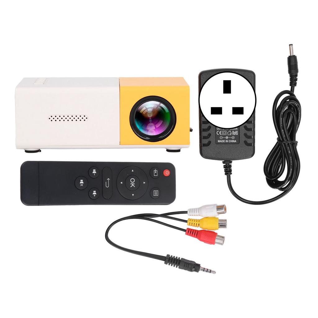 Mini Projector 1080p Diffuse Reflection Imaging Support 23 Languages HD Projector with Speakers